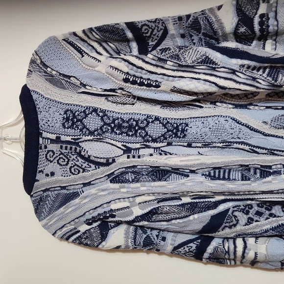 Coogi Australian XL Casmere Silk Pullover Tones of Blue Sweater Vintage 90s - Picture 10 of 12